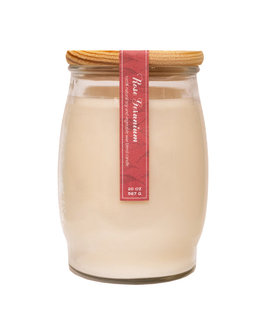 Rose Geranium Barrel Candle